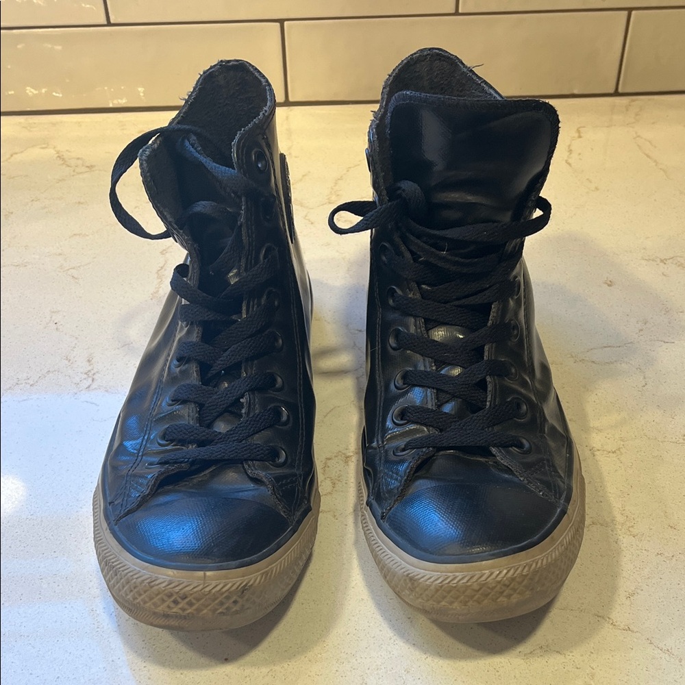 Converse All Star Black Leather Sneakers - Picture 4 of 7
